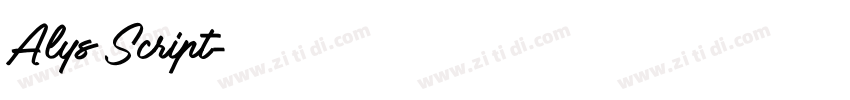Alys Script字体转换